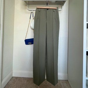 Zara High Waist Wide Leg trouser (Olive)
